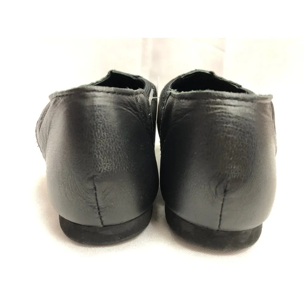 Pre-Owned Dance Jazz Shoes So Danca 3.5M Child JZ43 Black Pull On Leather Split